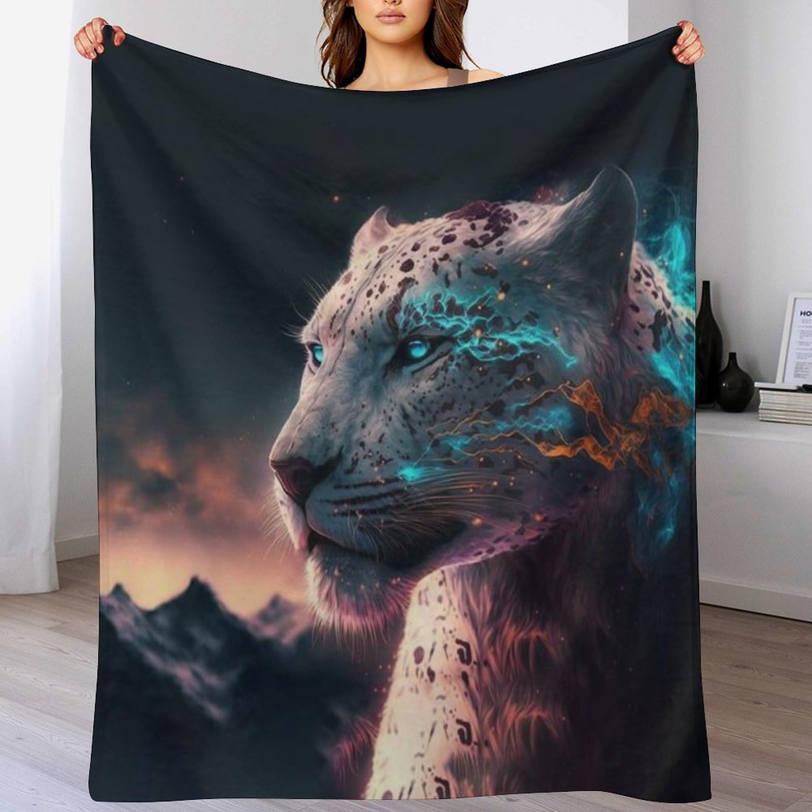 Couverture polaire léopard haut de gamme en flanelle épaisse et durable