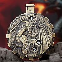 Vista 37 de Juego de dados de ruleta único de metal, mecánico, rodillo DND D & D, Steampunk Spinner D20 todo en uno D4 D6, D8, D10, D12 D100 para Dungeons and