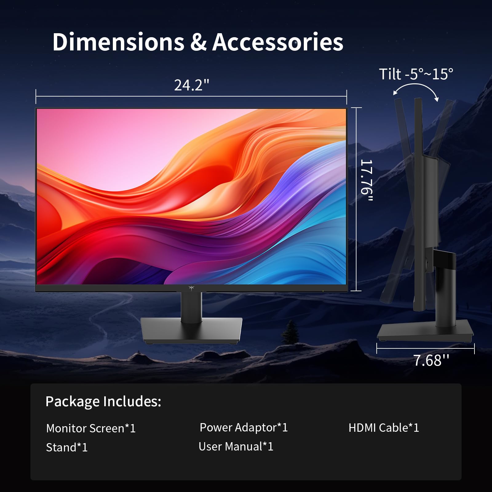 KTC 27 Inch Monitor 1440P, QHD 2K@100Hz IPS PC Monitor, Ultra Thin Bazels, Anti-Blue Light, HDR10, 116% sRGB, 95% DCI-P3, 300 Nits, 5ms MPRT, VESA 100x100, Adaptive Sync for Working and Gaming — view 8