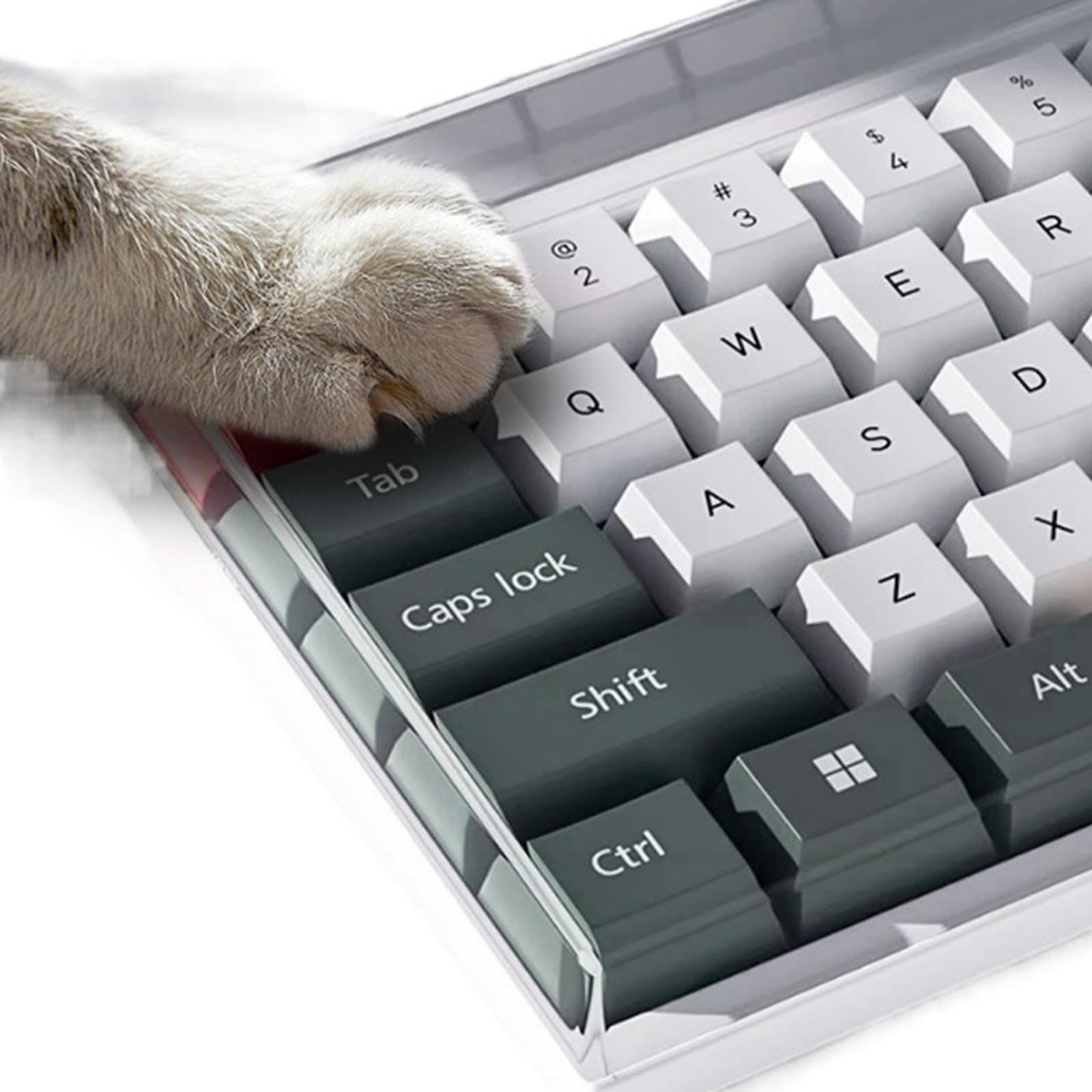 Protector transparente para teclados mecánicos de 104 a 108 teclas, resistente a derrames, protector acrílico transparente para juegos, mascotas, protectores de teclados acrílicos para PC