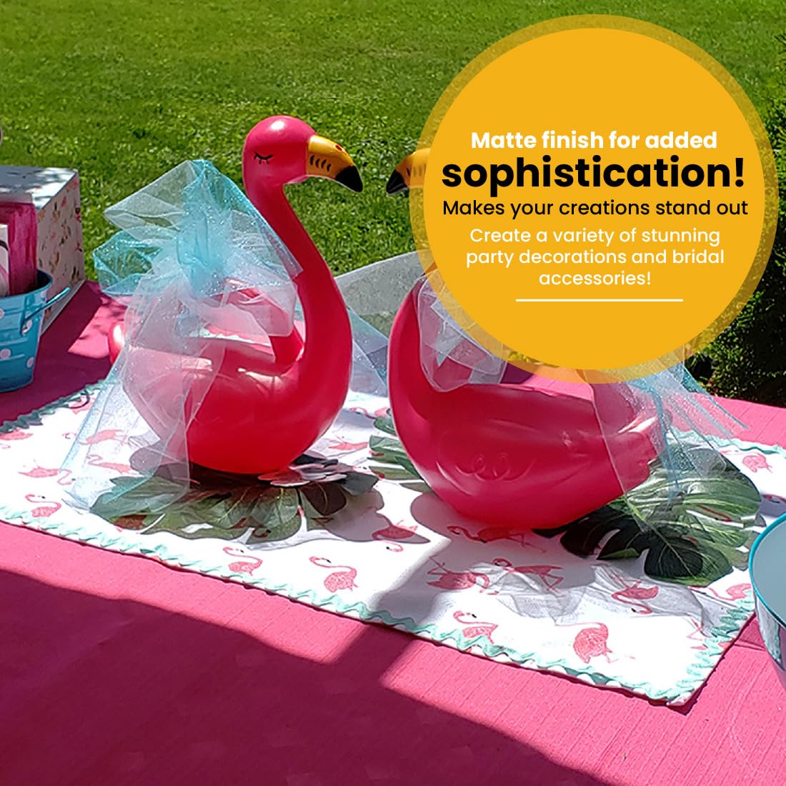 Expo International Matte Decorative Tulle Roll, 6 Inch X 100 Yards