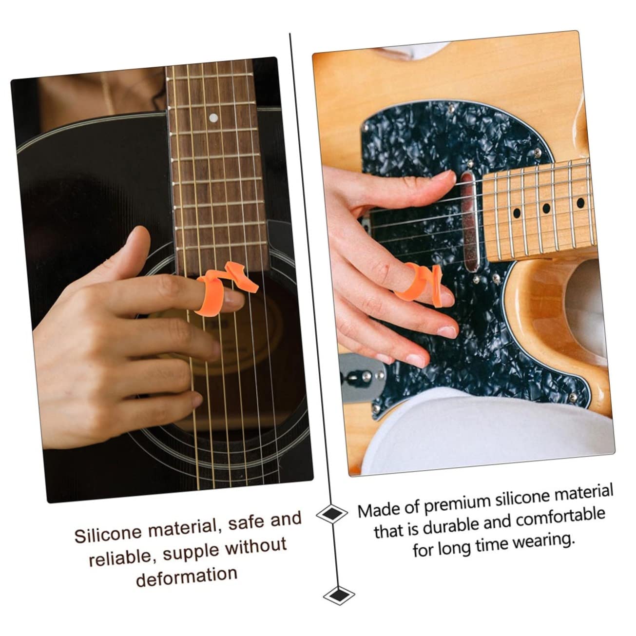 ibasenice 6stücke Anti-rutsch Gitarren-pick- Für Anfänger Praktische Fingerabdeckungen Gitarre Schützt Picks Vor Verlust Für Gitarrenliebhaber Und Musiker