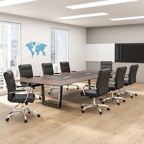 Miniatura 2 de Silla de escritorio de oficina, sillas modernas de cuero para sala de conferencias, silla ergonómica de respaldo alto, silla ejecutiva giratoria de