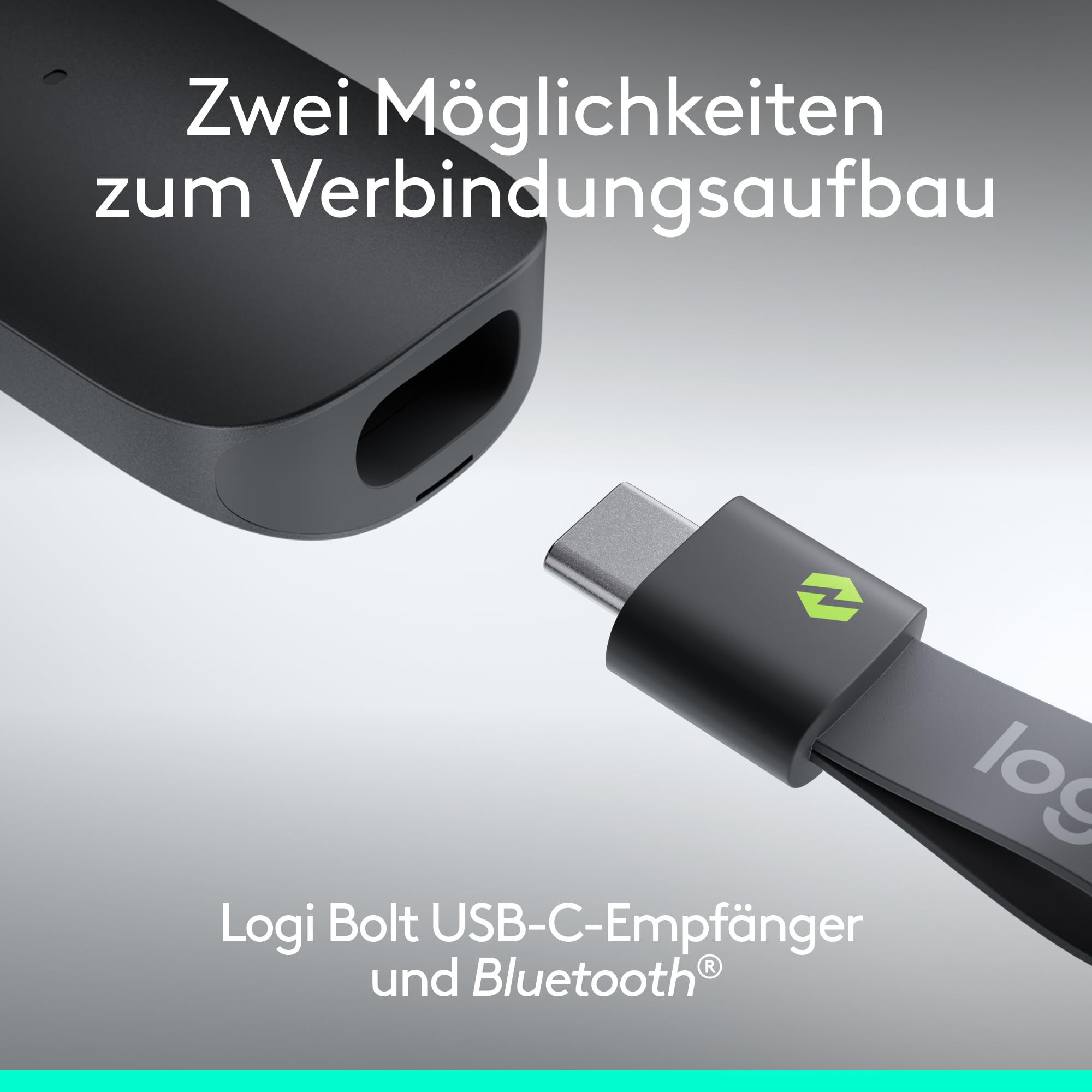Logitech Spotlight 2 Presenter, kabelloser Präsentations-Klicker mit Haptik, digitalen Highlight-Funktionen, anpassbaren Aktionen, Laserpointer, Schnellaufladung, Bluetooth und USB-C - Schwarz