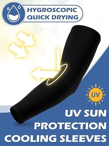 Miniatura 3 de 10 pares de mangas de sol refrescantes para hombres y mujeres, con protección ultravioleta