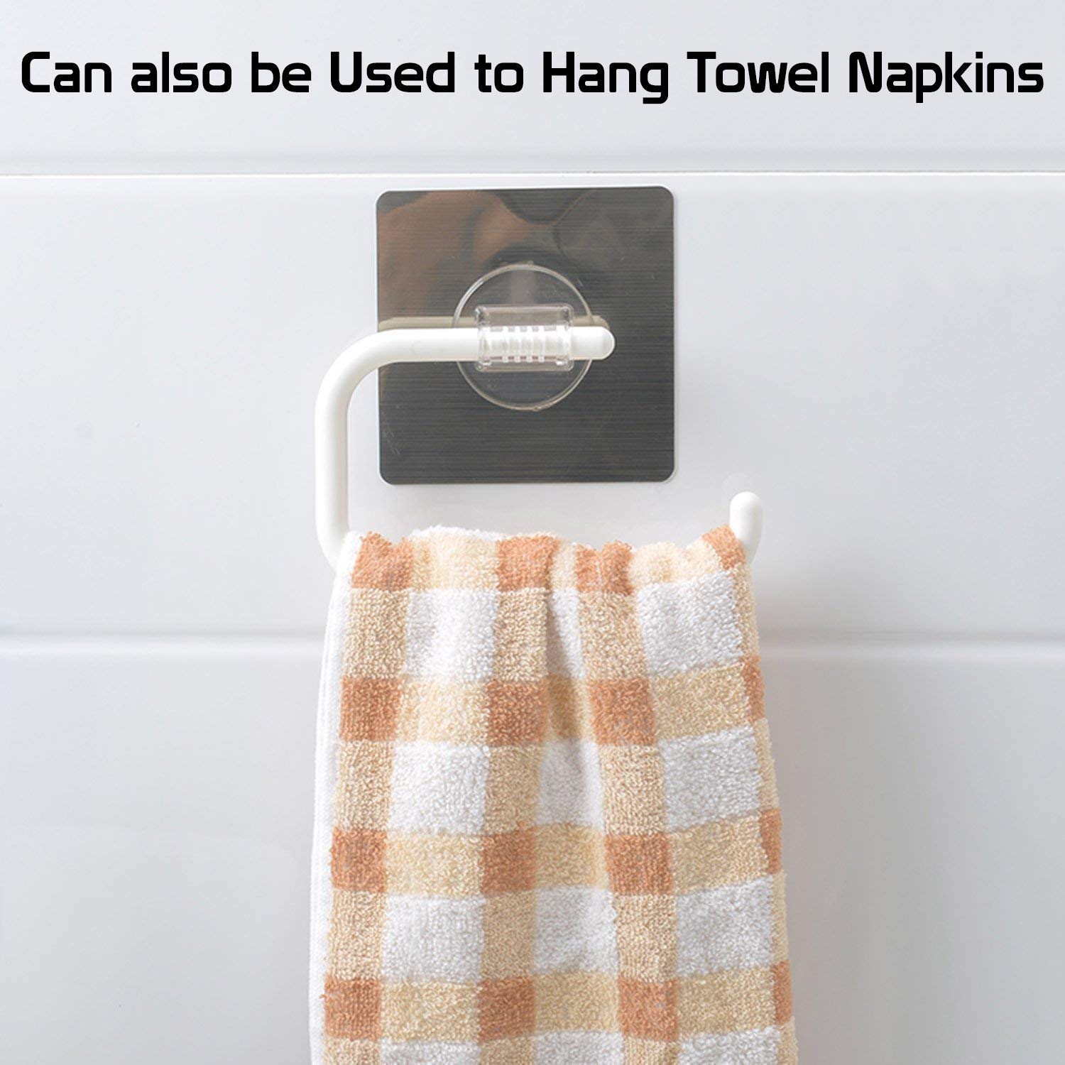 HOKIPO Magic Sticker Series Self Adhesive Kitchen/Bathroom Plastic Napkin Toilet Paper Holder 4