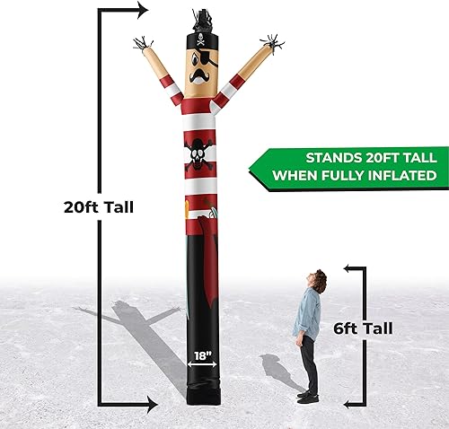 Miniatura 137 de LookOurWay Air Dancers Inflatable Tube Man Attachment - Wacky Waving Inflatable Dancing Tube Guy for Business Promotion - Blower Not Included