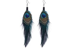 Peacock Feather Earrings: A Boho Statement in Every Sway