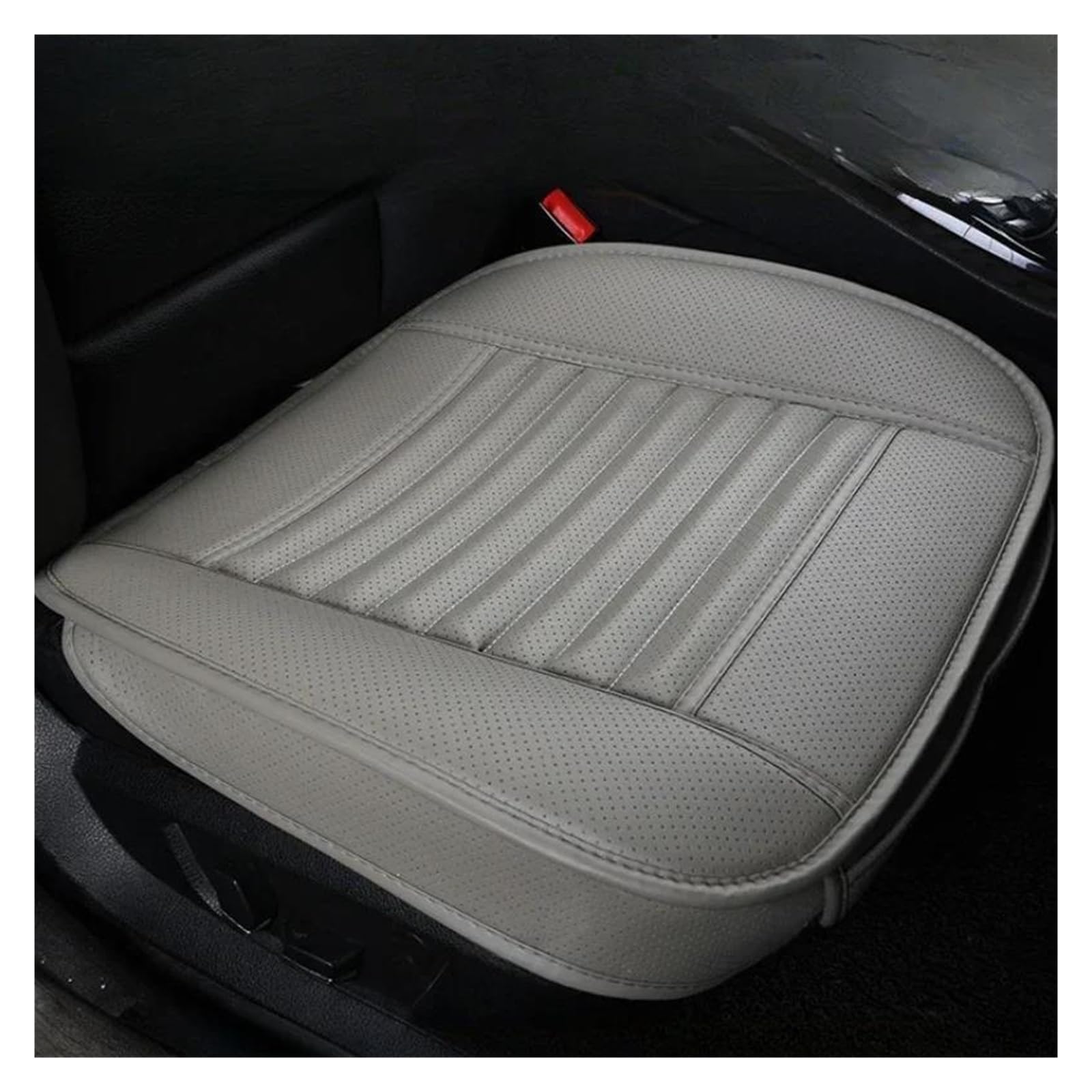 Housse de siège auto universelle en cuir PU chic gris