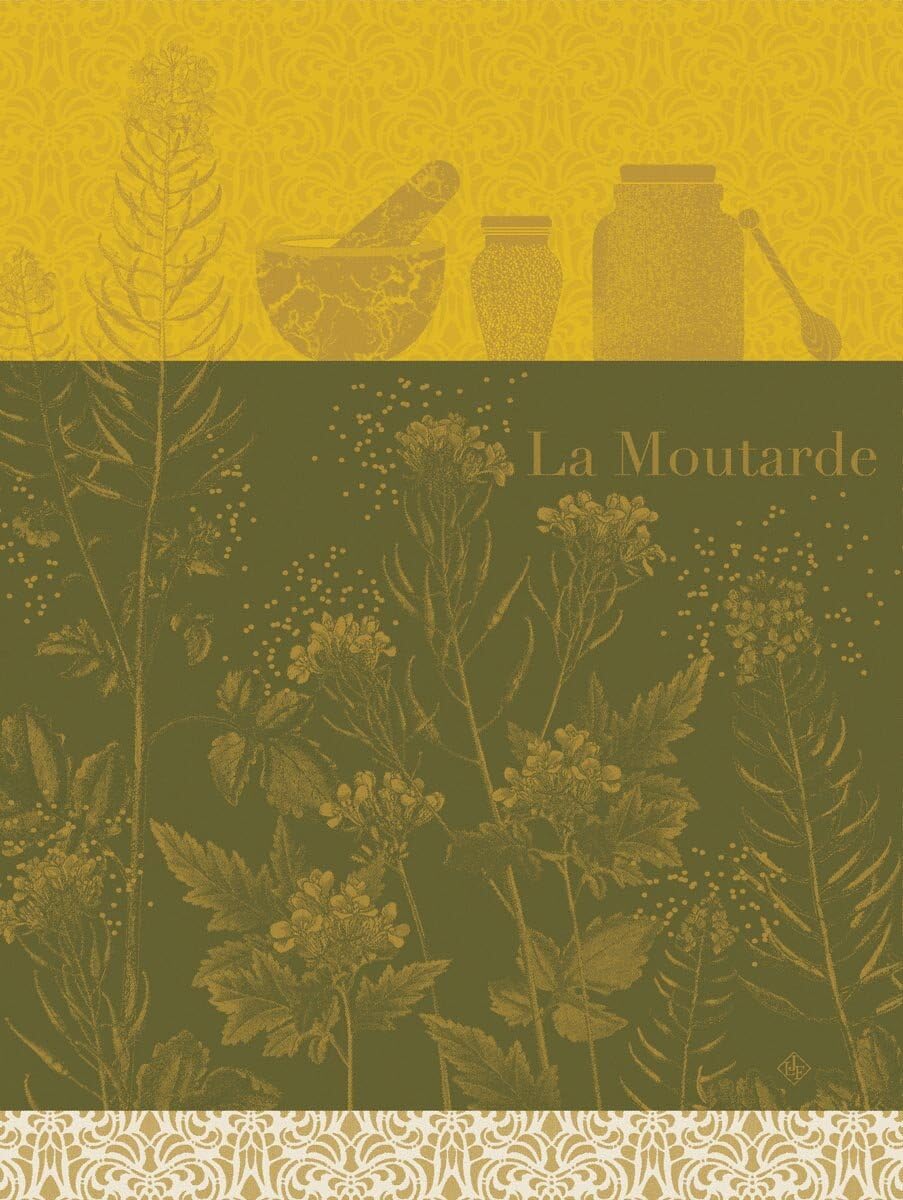 LE JACQUARD FRANÇAIS Tea Towel Moutarde en Fleurs Jaune 60 x 80 cm Cotton