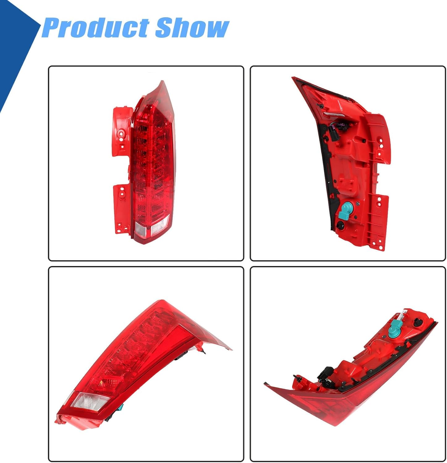 Silscvtt Passenger Right Side Replacement for SRX 2010-2016 RH Rear Tail Lamp Brake Light Red Lens 22774015 GM2801255