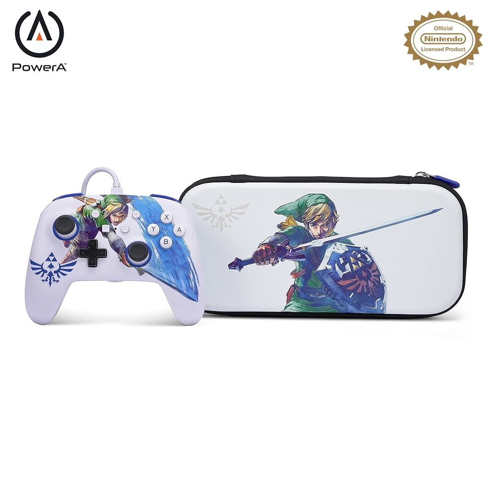 PowerA Enhanced Wired Controller and Slim Case for Nintendo