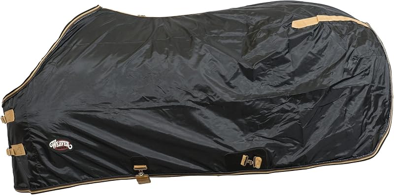 Capa para Cavalo em Nylon 420D Weaver Leather com Fechamento Duplo, Preta, 208 cm