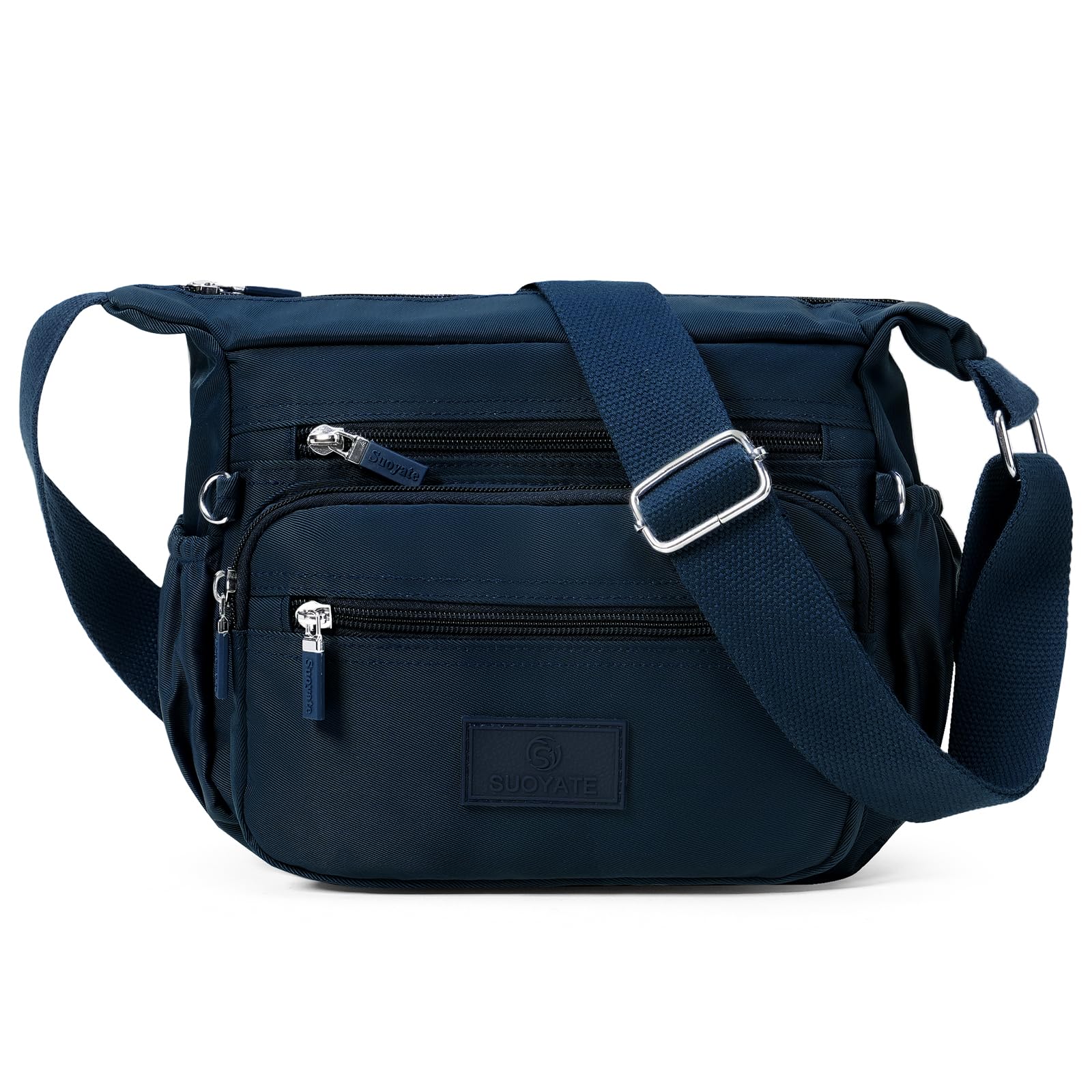 RNIEGA Crossbody Bag for Women Nylon Waterproof Shoulder Bag Small Multi-Pocket Casual Handbag Purse for Daily, Travel