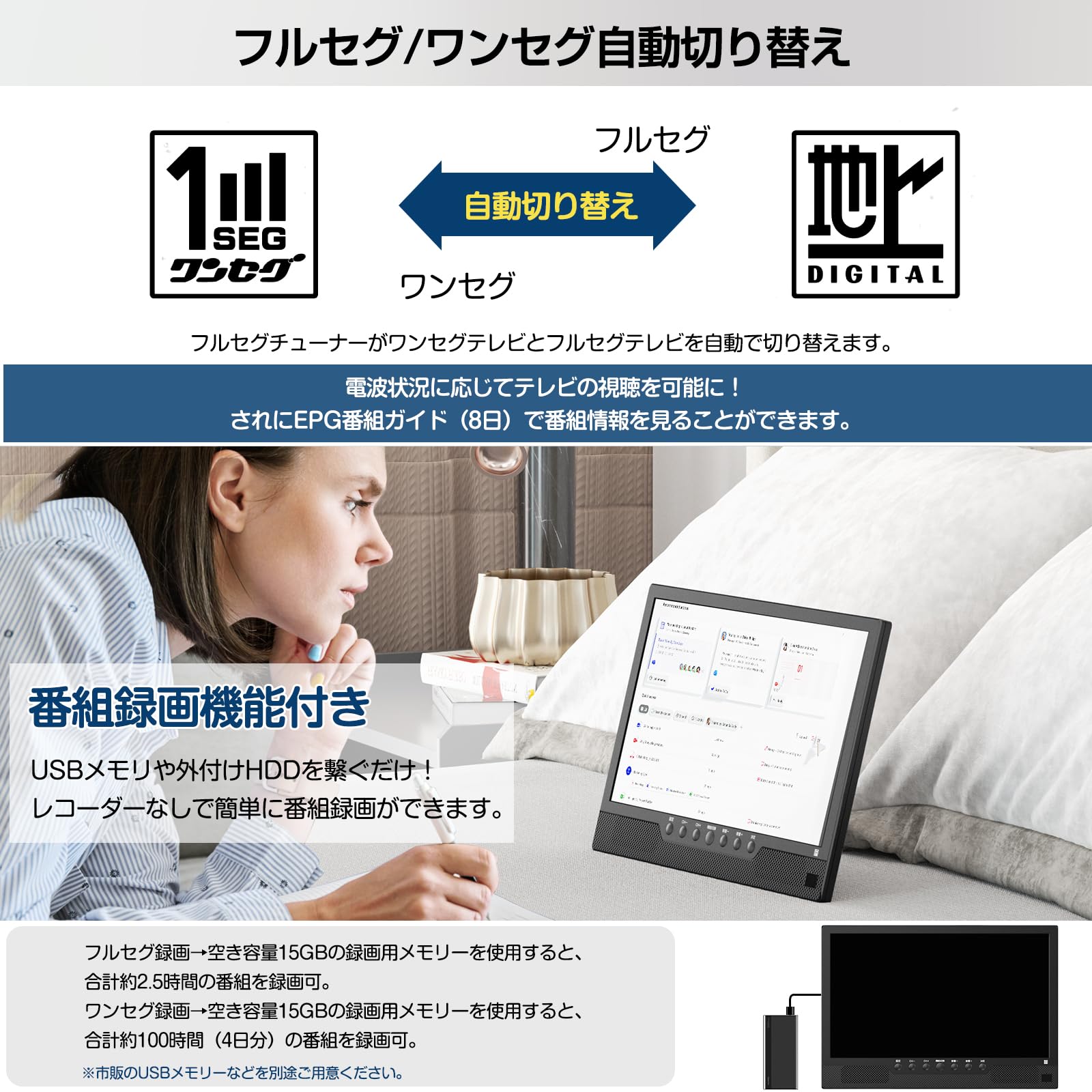 Amazon | MIYOKI ポータブルテレビ 14.1インチ 小型 液晶モニター