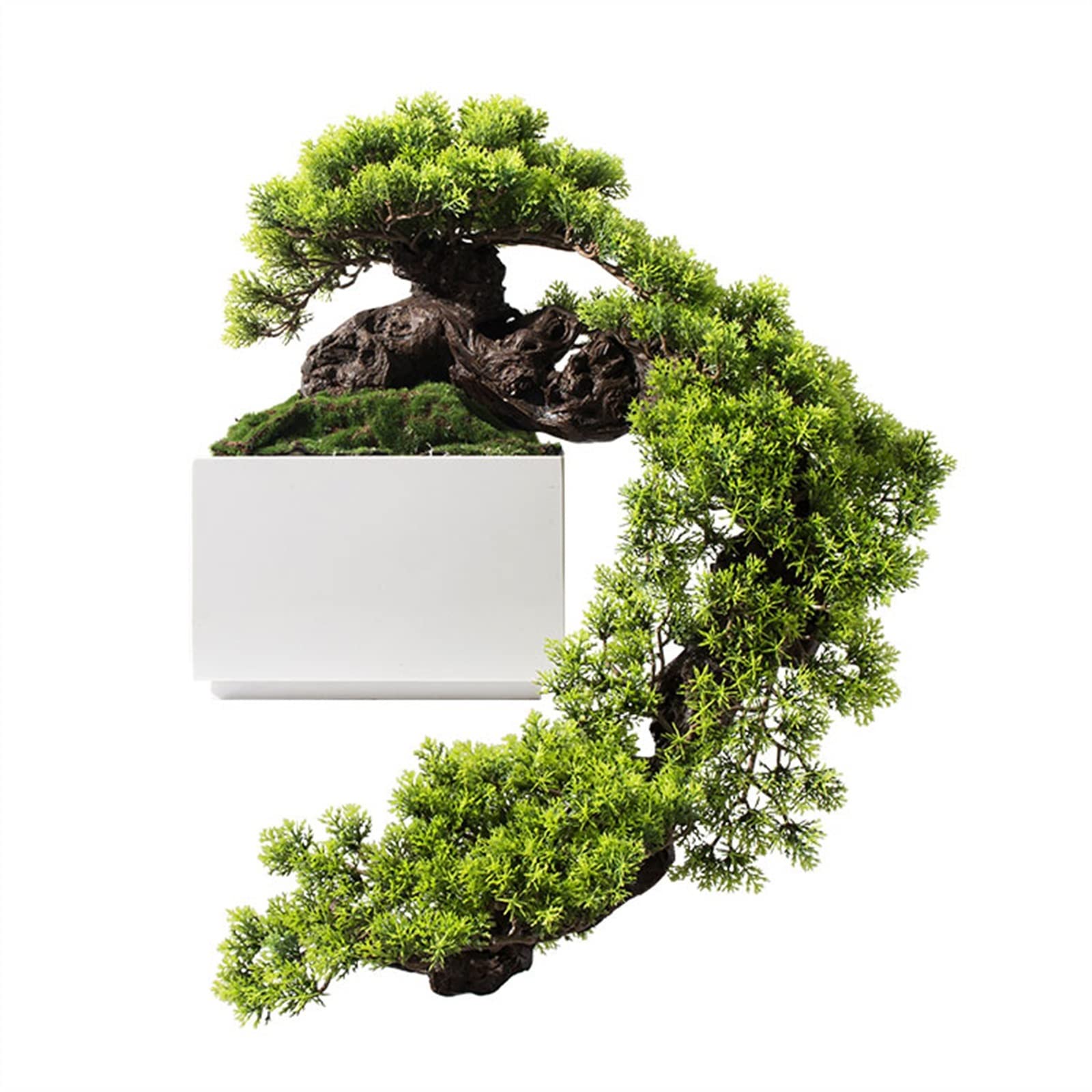DFGHNBVC Artificial Plants Display Tree Artificial Bonsai Tree Indoor Fake Plant In Marble Pot Faux Potted Plants For Home Office Decor Faux Greenery Tabletop Plants Book Shelf Decor Orna
