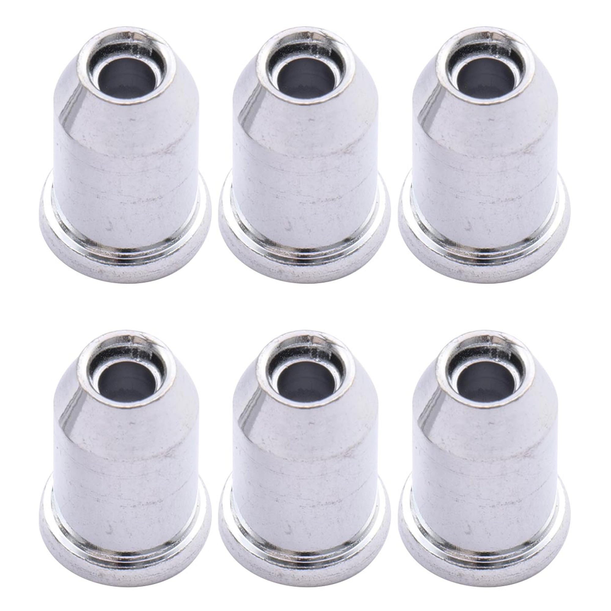 Musiclily Vintage Guitar String Ferrules String Through Body for Strat Tele Electric Guitar, Chrome(6 Pieces)