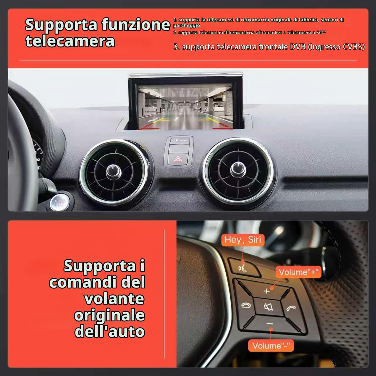 Road Top Modulo Adattatore CarPlay Wireless per Audi A1 2014-2018 | con RMC, Carplay Decoder Retrofit Kit, compatibile con Apple CarPlay senza fili, Android Auto, MirrorLink, Navigazione
