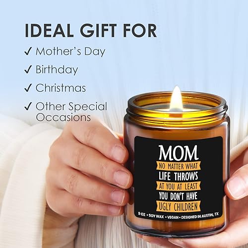Miniatura 4 de Vela divertida para mamá, al menos no tienes niños feos, regalos divertidos para el día de la madre de hija, velas divertidas para mamá, regalos
