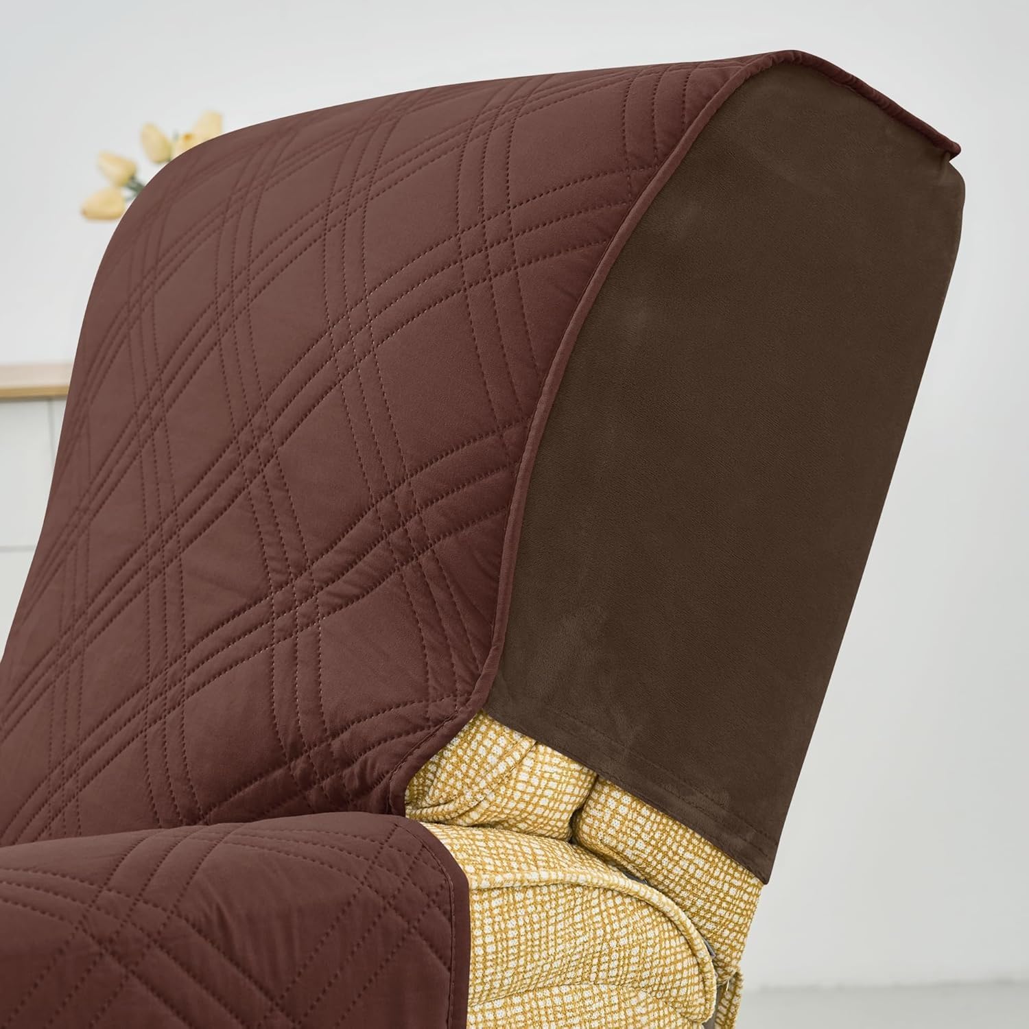 Copripoltrona 1 Posto Impermeabile Copri Poltrona Relax Reclinabile Elettrica Con Braccioli, Copri Poltrona Elettrica Antiscivolo Universale Antigraffio Antimacchia(Wine red)