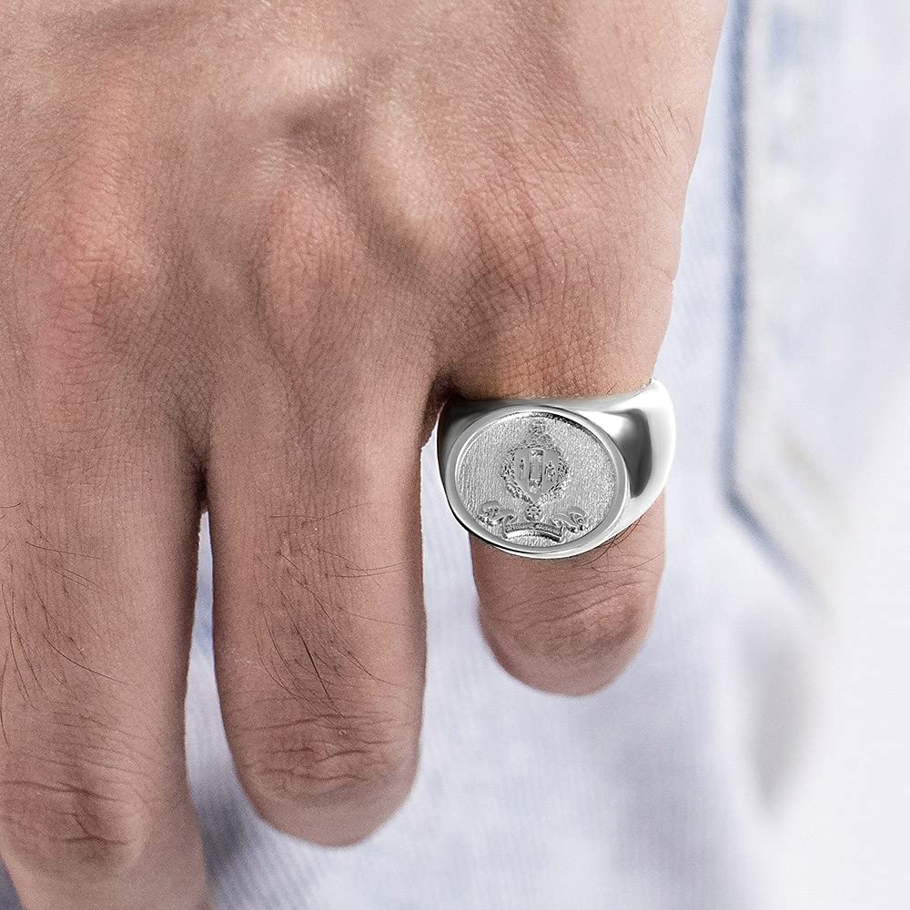 Personalisierbare Siegelringe für Herren, 925er-Sterlingsilber, Wachssiegel, Familien-Siegel, Wappen, Wappen, Ringe, Abschlussfeier, Geburtstag, Vatertag, Geschenk für Damen/Herren/Familie