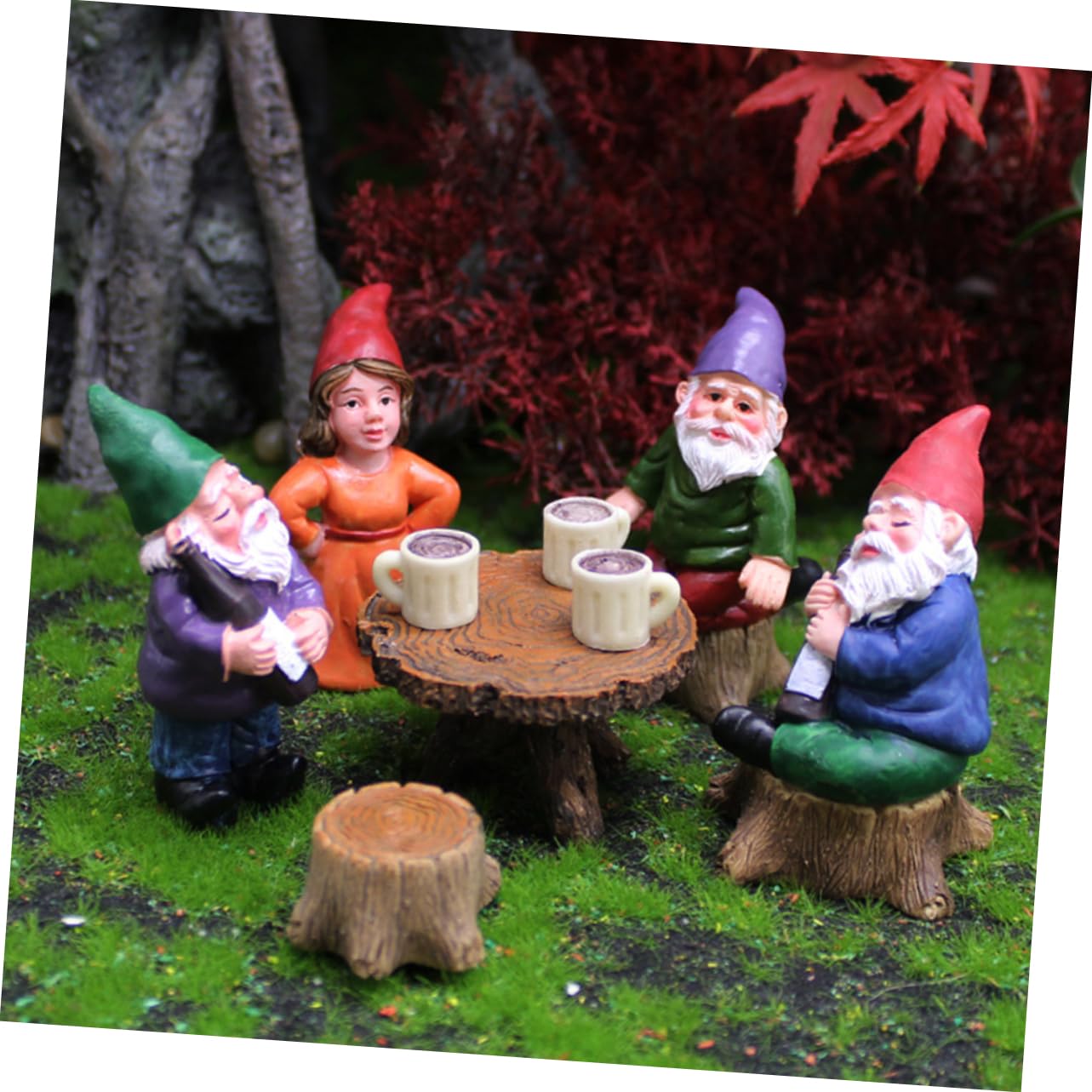 BESPORTBLE 3stücke Dwarf Garden GNOME Statue Set Lustige Gartenzwerge Für Garten Deko Teiliges Set Handgefertigte Figuren Für Außenbereich Dekoration Für Weihnachten Und Andere Anlässe