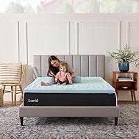 Vista 7 de LUCID Cubrecolchón de espuma viscoelástica de gel zonificado de 2 pulgadas, tamaño individual