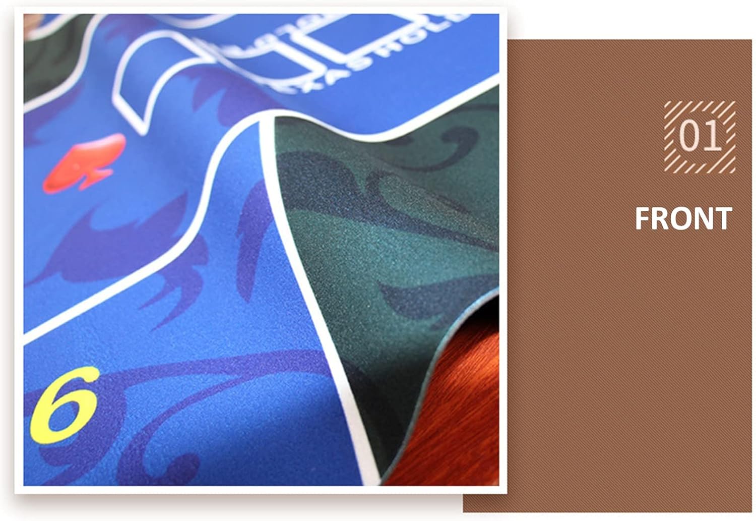 Foldable Poker Card Tabletop Layout Portable Anti-Slip Rubber Board Game Mat Poker Felt Table Cover Layout Poker mat(Color:B,Size:2.41.2)