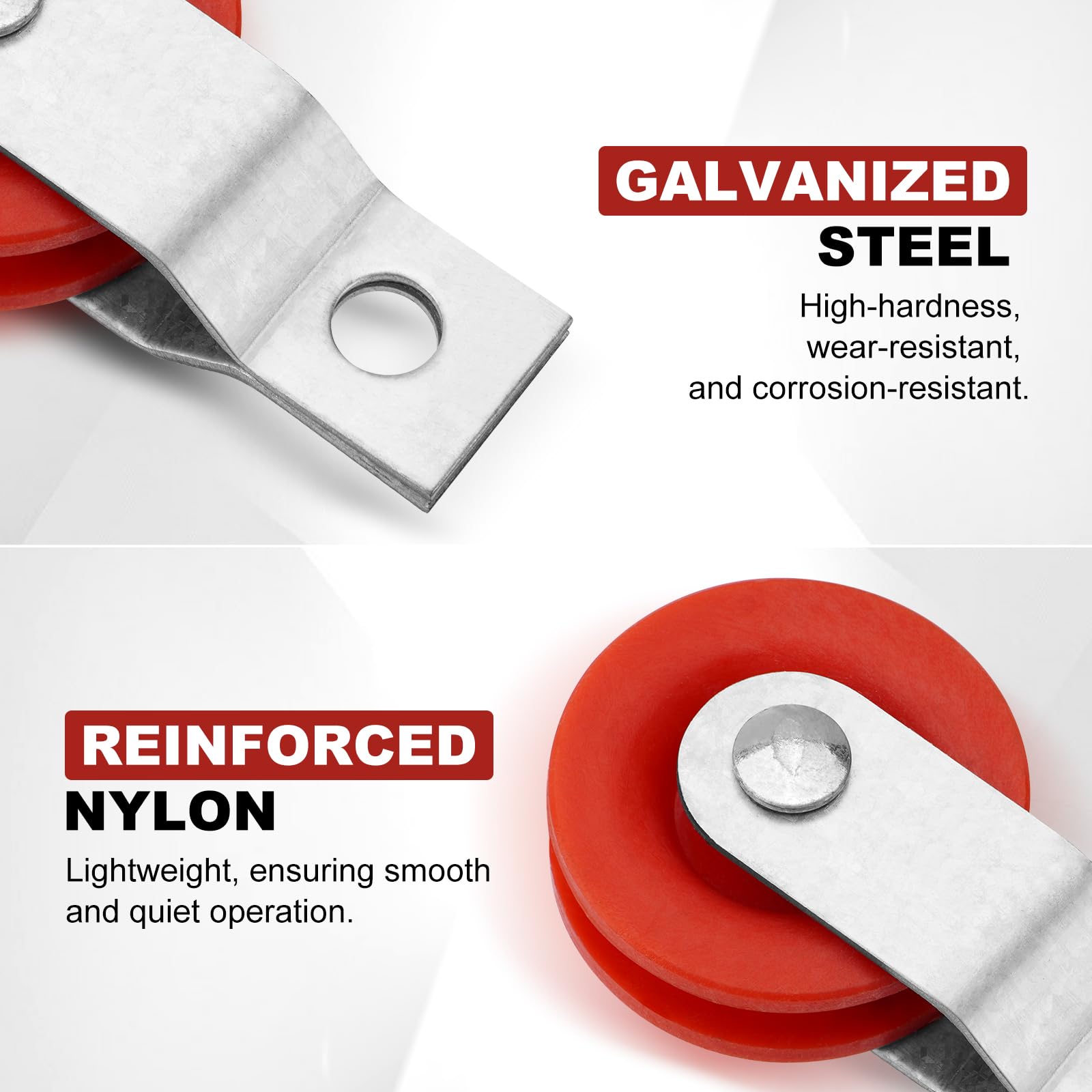 Nylon Pulleys for Batting Cages - Durable & Easy Install -2 Nylon Pulleys for Batting Cages - Durable & Easy Install -2