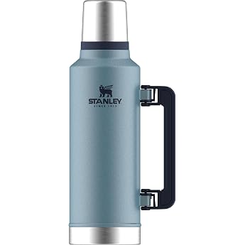 Stanley 1913 Classic Legendary Thermos Flask 1.9 L Thermos Keeps Hot or Cold for 45 Hours Stainless Steel Thermos Flask BPA-Free Dishwasher Safe Hammertone Lake