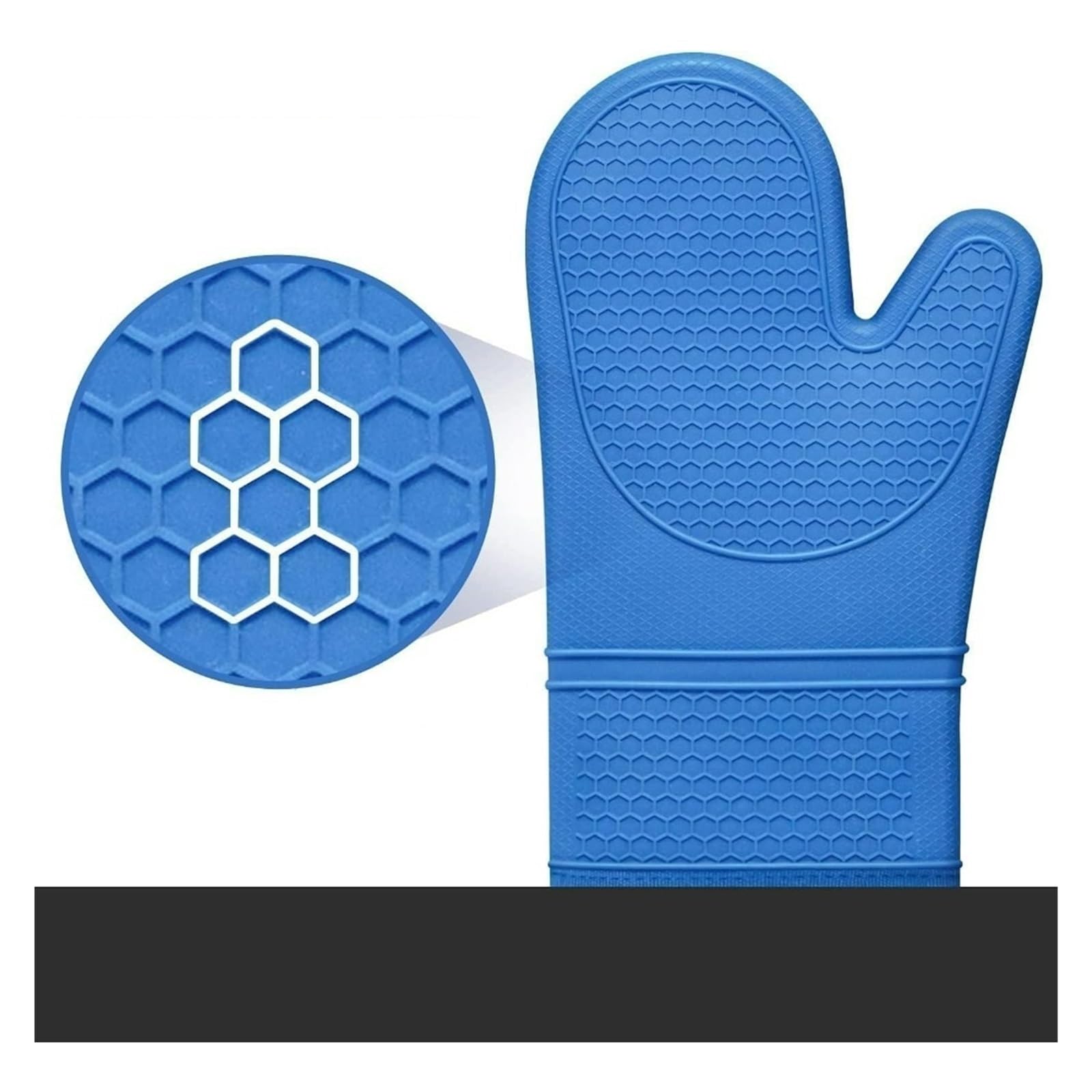 Genérico Set de Guantes de Horno 6pcs, Guantes de Silicona de 15 pulg | 2 guantes de horno, 2 salvamanteles, 2 mini guantes de pinza, superficie de panal, antideslizante