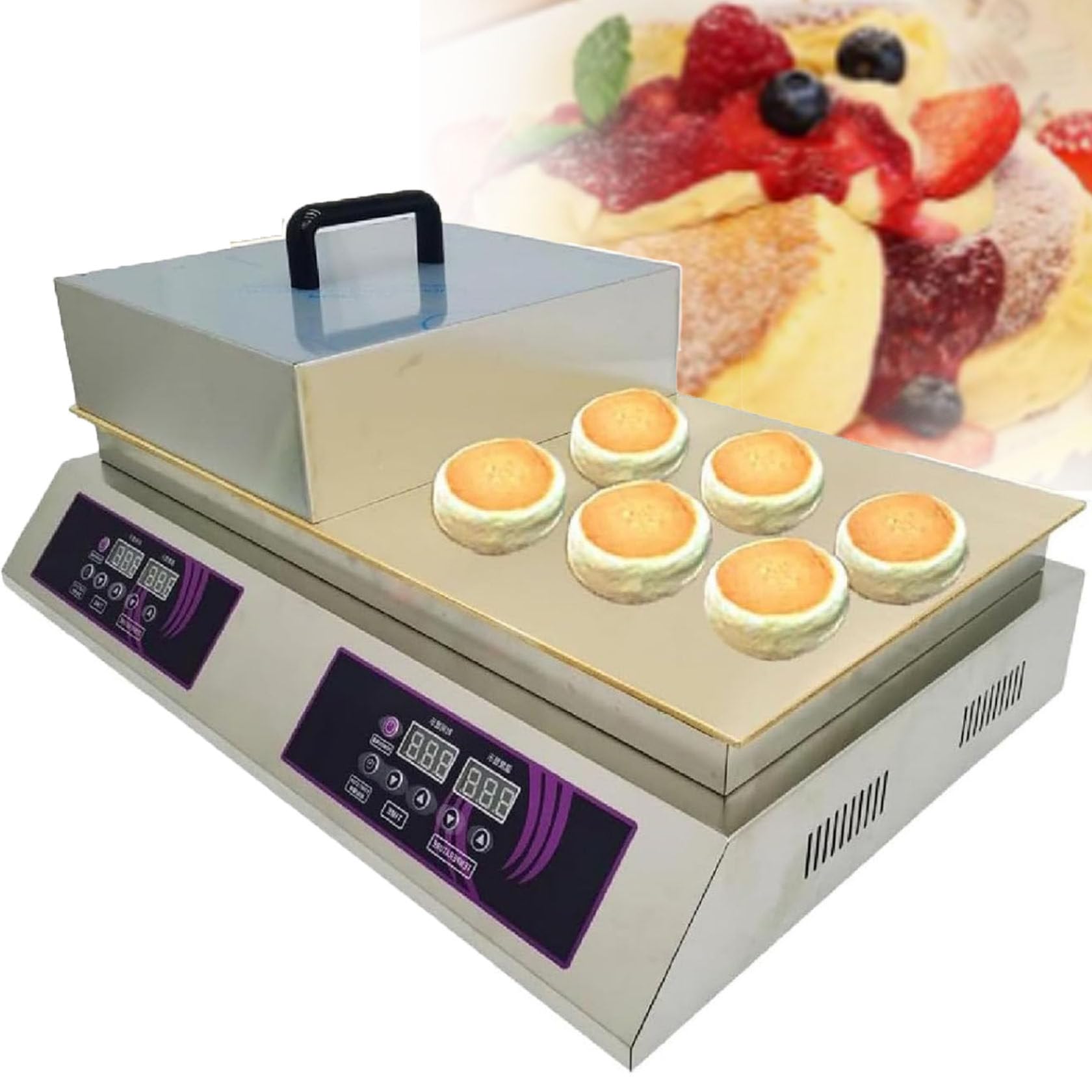HUMNZR Japanese Souffle Pancake Maker, Electric Dorayaki Muffin Making Machine Doublehead