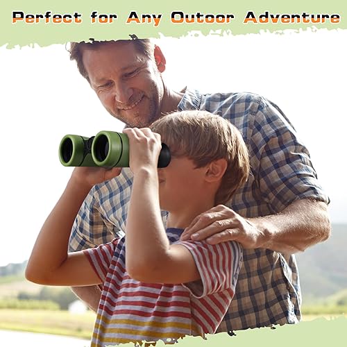 Miniatura 5 de Foilswirl Juego de 6 pares de binoculares de juguete para niños de 4.33 pulgadas, a prueba de golpes, juego de binoculares de alta resolución, mini