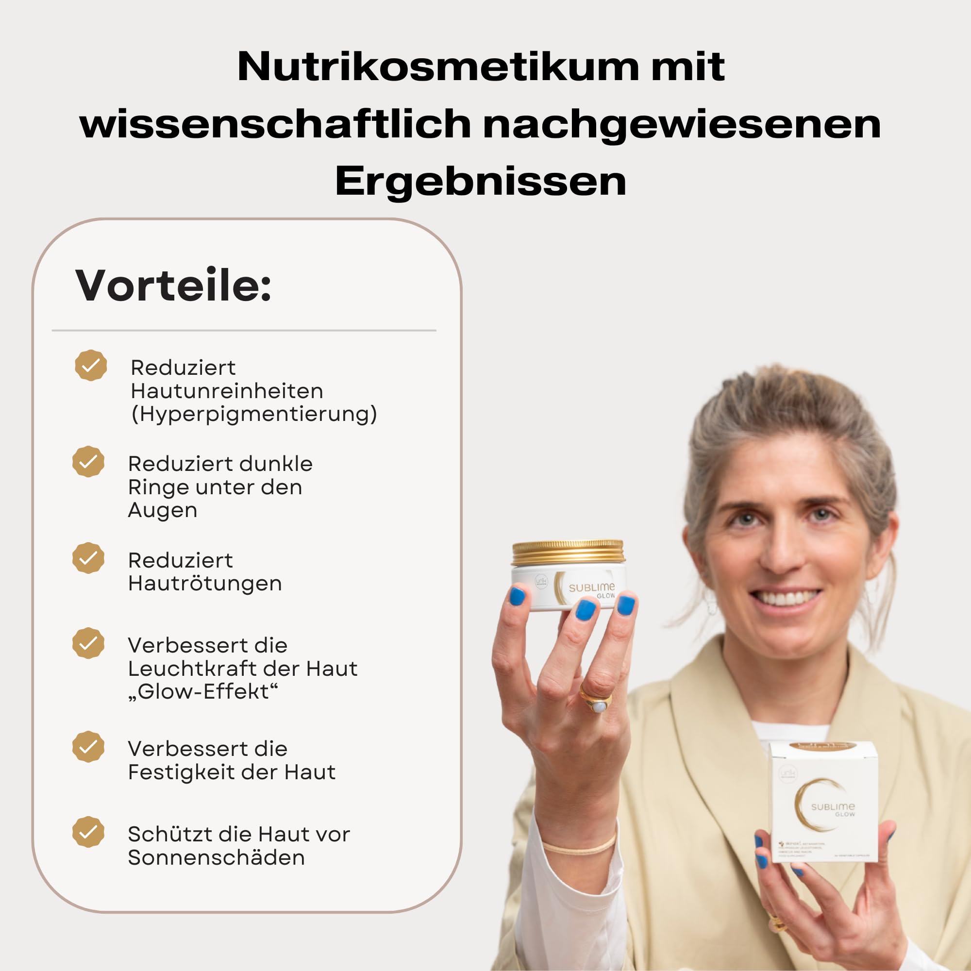 Astaxanthin Hautpflege Komplex 60 Kapseln – Antioxidans mit Polypodium Leucotomos + SkinAx + Niacin + Zink – Glow Effekt Nahrungsergänzung für gleichmäßigen Teint Augenringe Rötungen | Unik Health