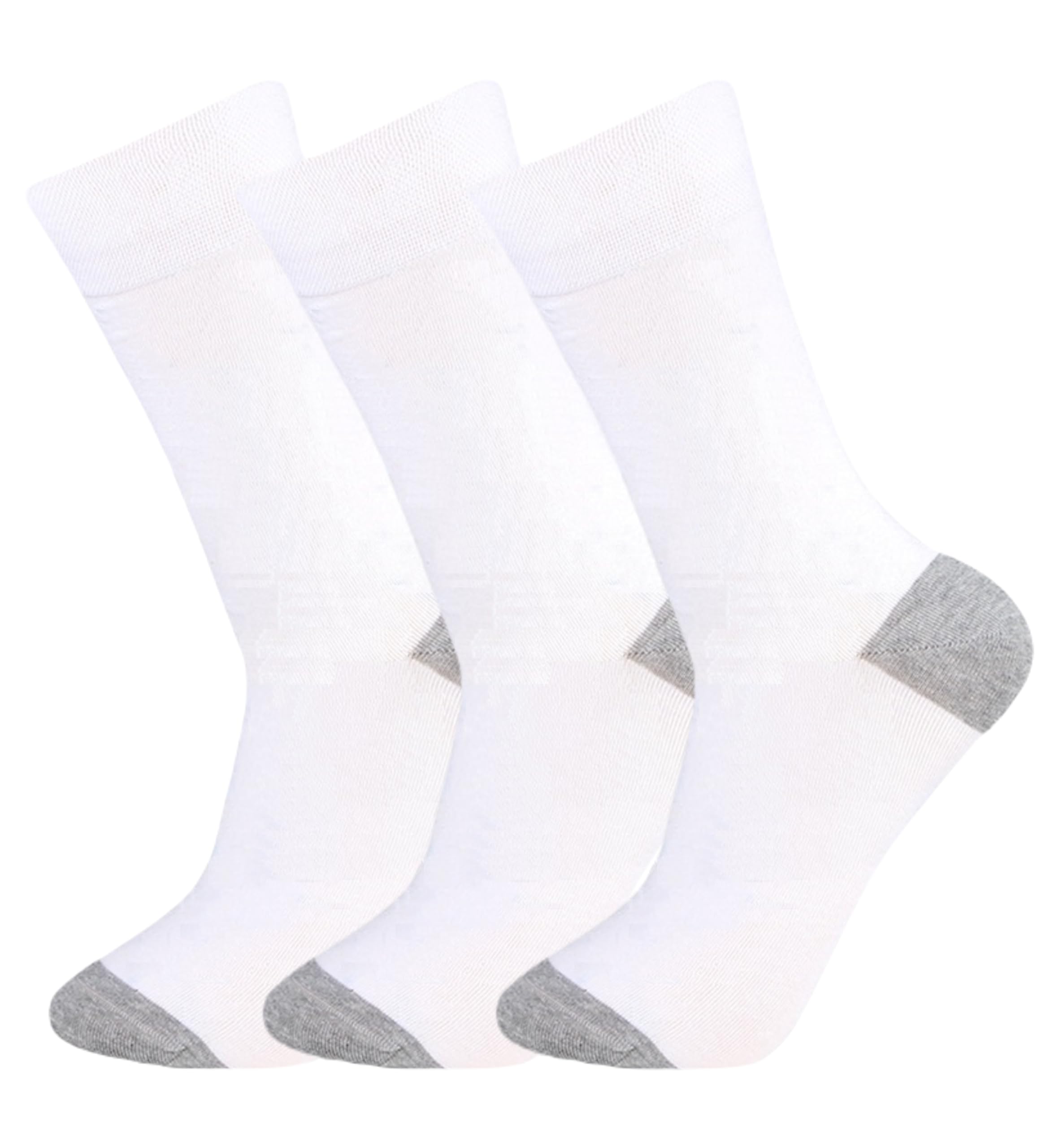 vapindia Men Full Length Patterned Cotton Socks Pack of 3 (WHITE)-picture-0