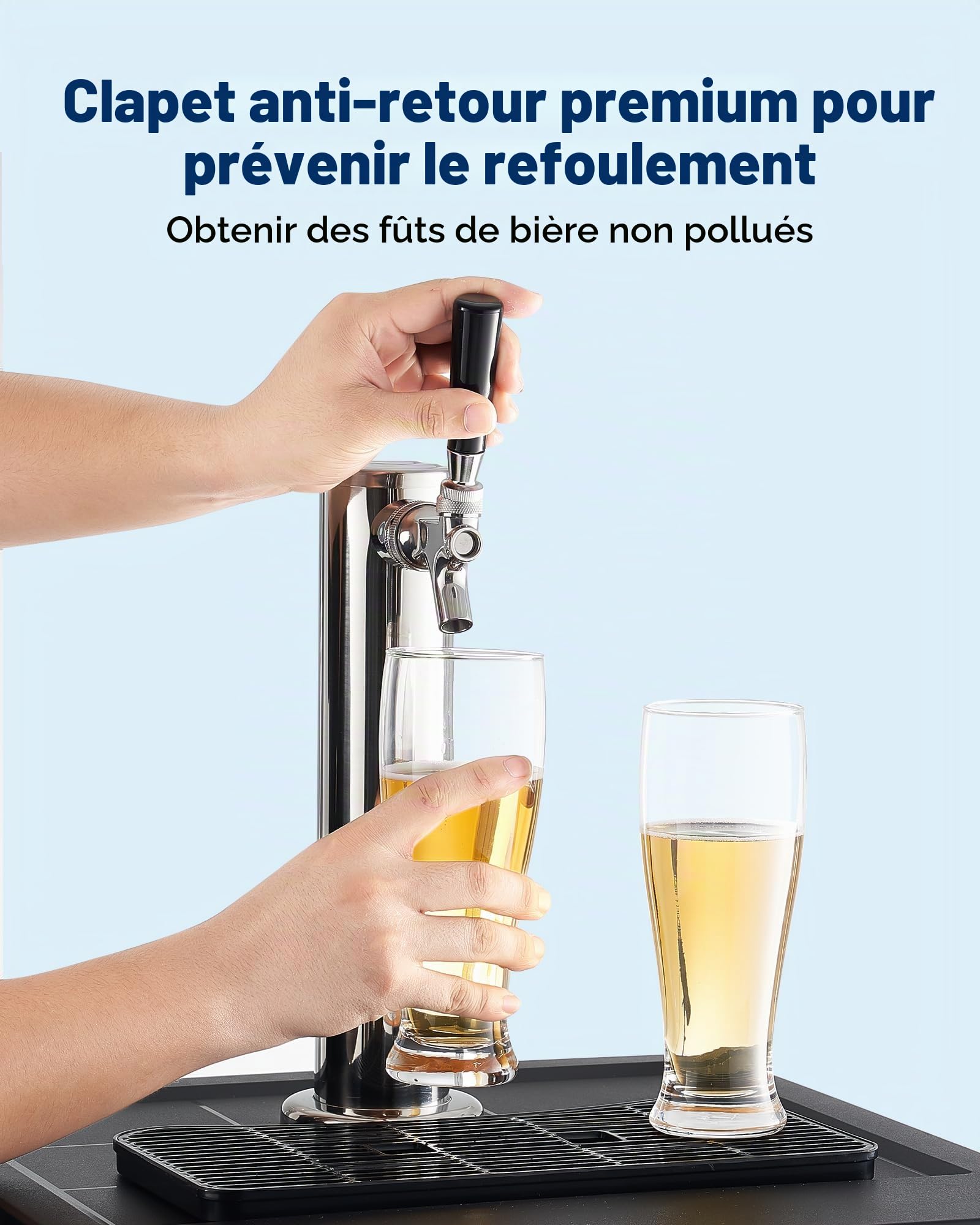VEVOR Régulateur de CO2, Détendeur pour Tireuse à Bière à Double Manomètre et Valve Unique, Pression Réglable 0-60 psi, Compatible avec Raccord W21,8, pour Bière Pression et Réfrigérateur à Fût