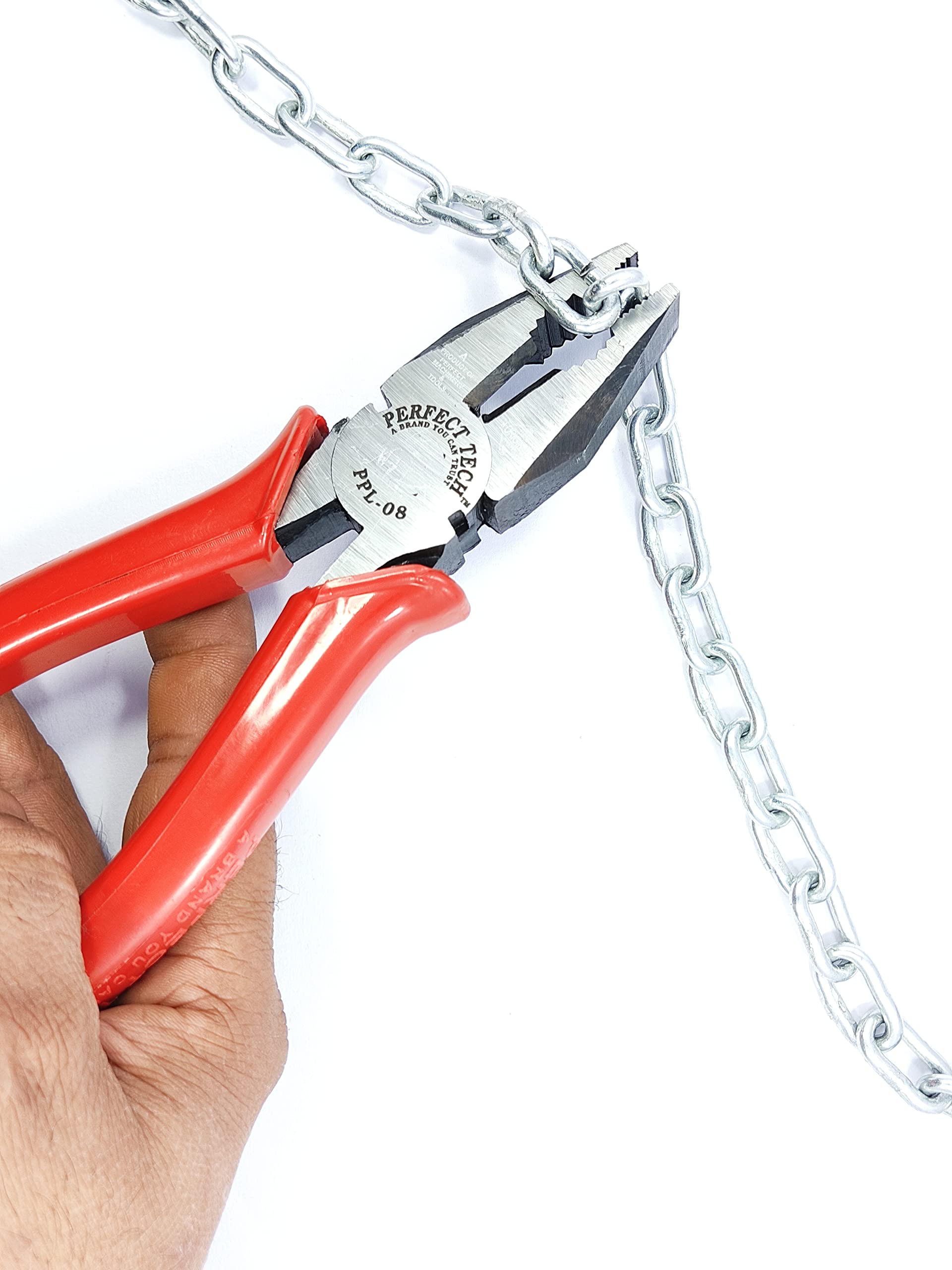 PERFECT TECH Combination Cutting Plier | 8-inch Industrial & Plumber Hand Tools | Anti-Rust Properties Gripping 2