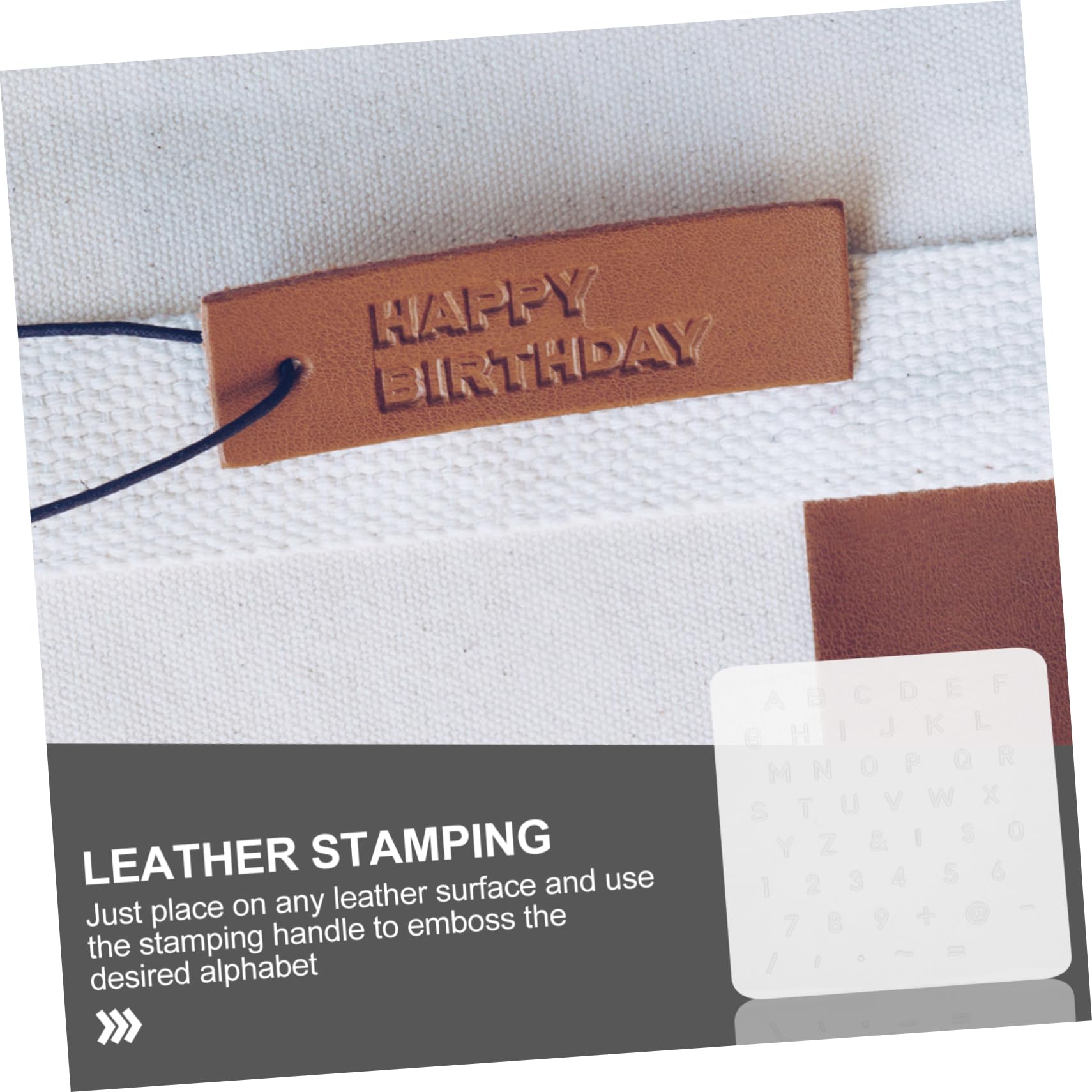 Hohopeti Leathercraft Tool Set 1 Set of Alphabet Letter Stamps for Printing on Leather Paper Rubber for Home Use