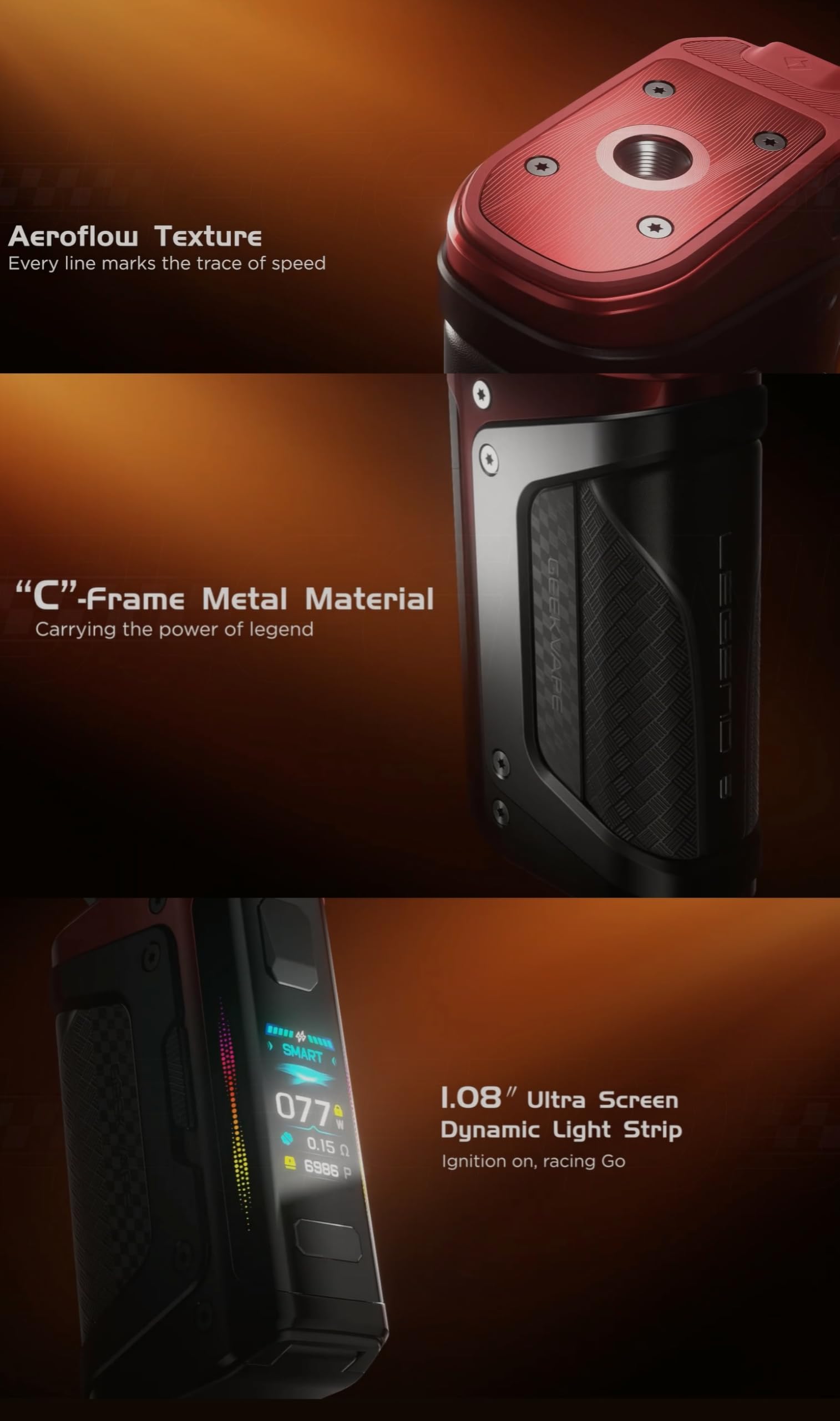 GEEKVAPE Aegis Legend 5 Kit 200W | Aegis Legend 5 Box Mod + 5.5ml Z Sub Ohm - Z0.15 XM + 0.4 XM Resistenza per GEEKVAPE