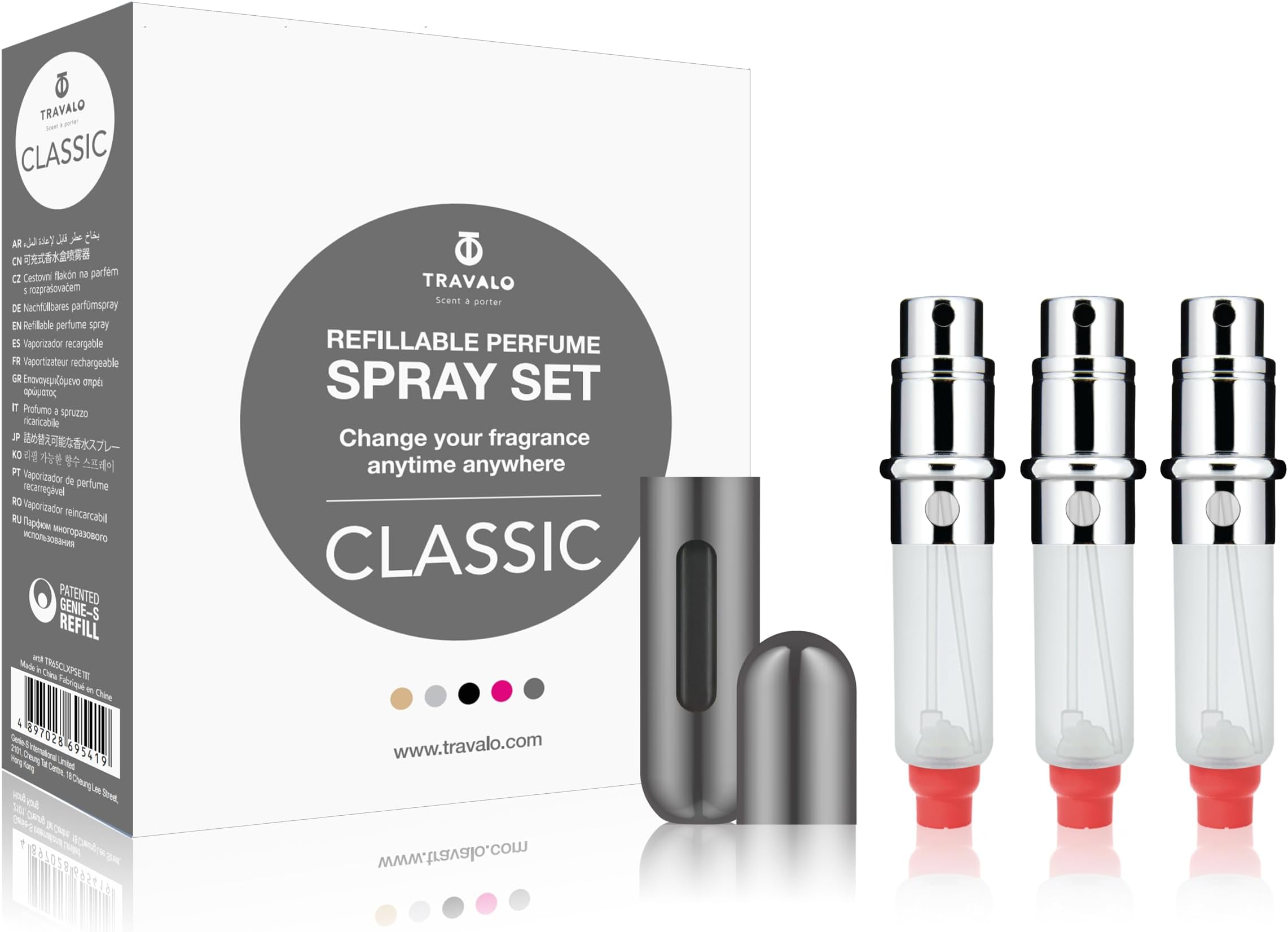 Travalo Classic Set Titanium Perfume Atomiser