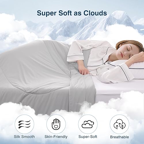 Miniatura 3 de Edredón refrescante tamaño Queen, mantas refrescantes de doble cara para personas que duermen con calor y sudores nocturnos, edredón de verano,