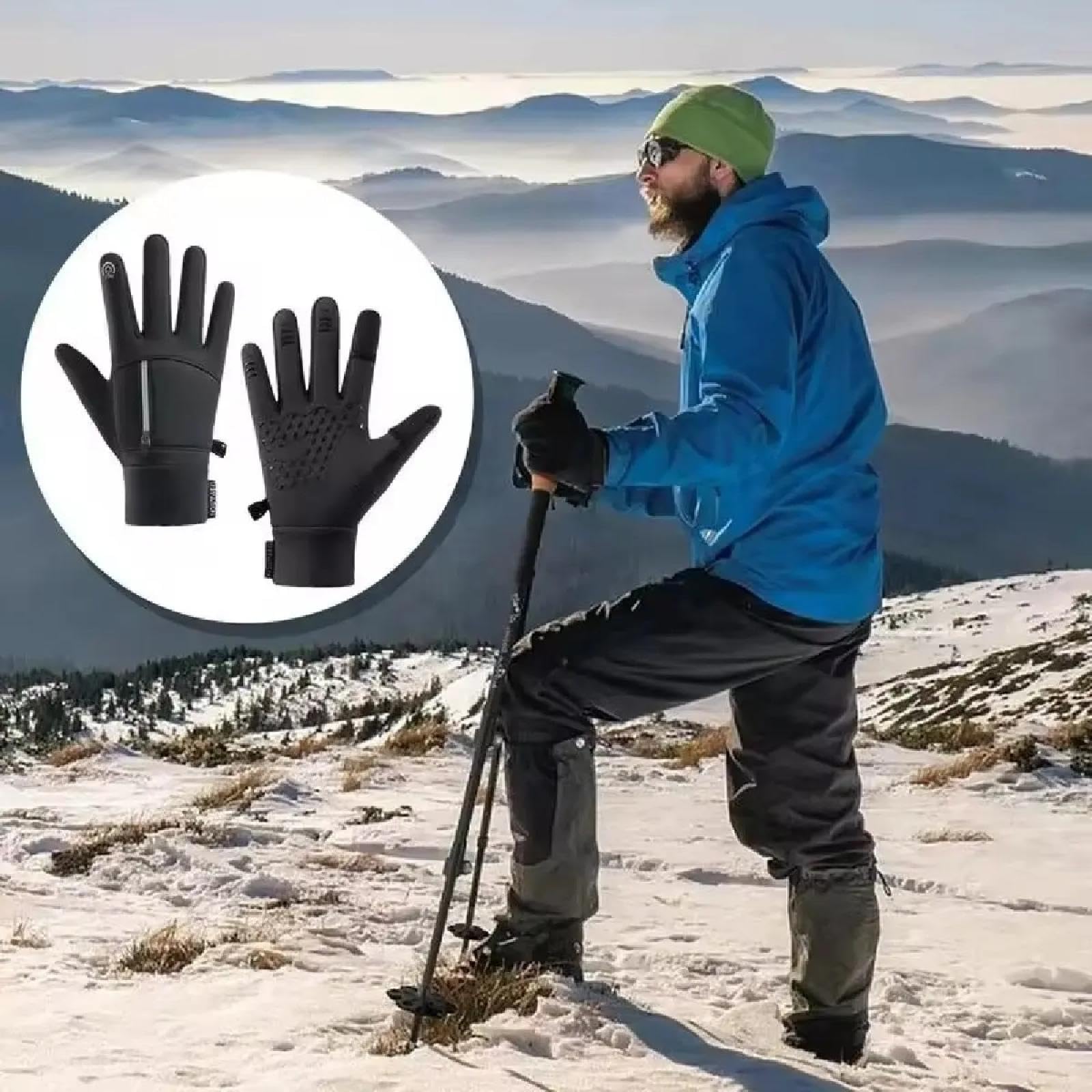 Rękawiczki rękawiczki męskie damskie zimowe ciepłe rękawiczki rowerowe outdoorowe rękawiczki z pełnymi palcami dotyk jazda na rowerze sporty