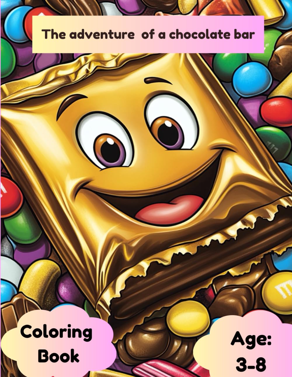 The adventure of a chocolate bar, coloring book.: Amazing, educational coloring book for children, about a chocolate bar, perfect for keeping them busy and excited.