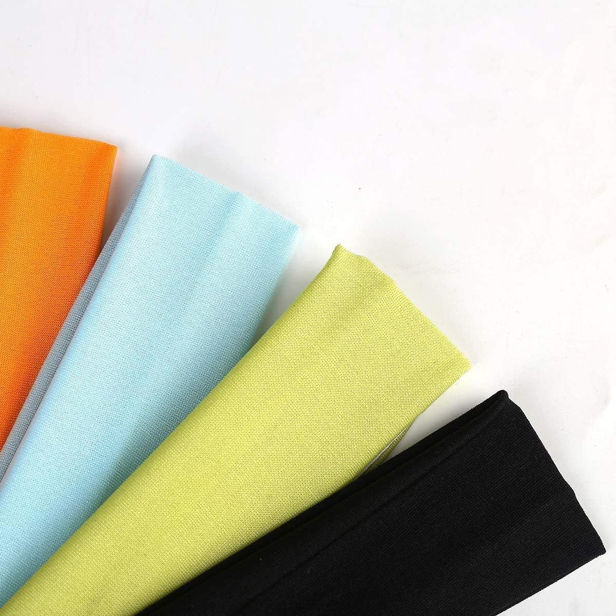 Ghelonadi Soft Thin Stretch Elastic Strap Cotton Sweatband Yoga Sports Band for Unisex Adults (Multicolor) (Pack of 6)-image-48