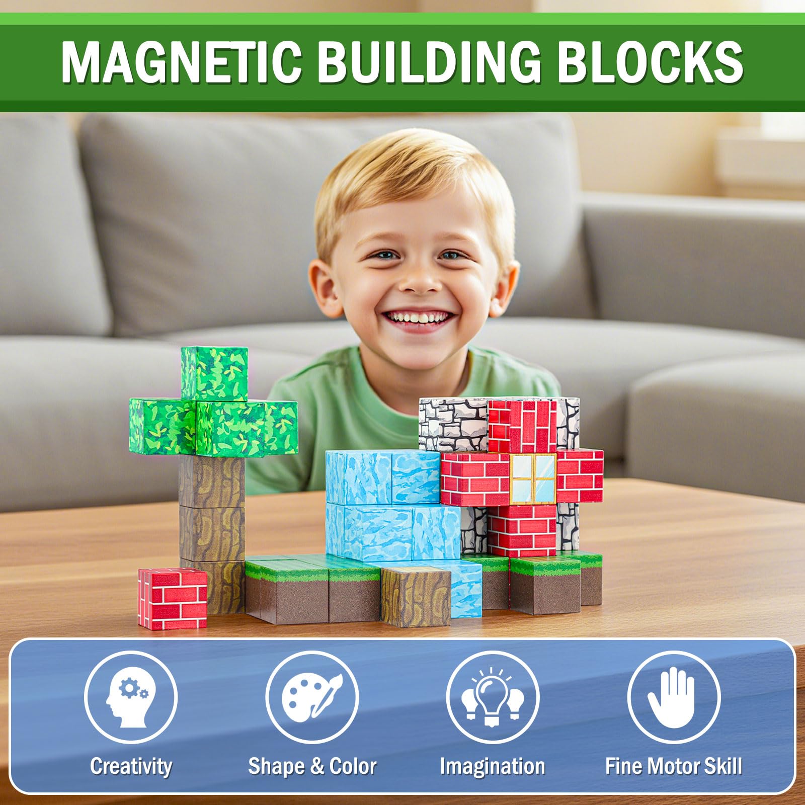Blocs de construction magnétiques 48 pcs : Achat occasion | Autres jeux de construction Neuf