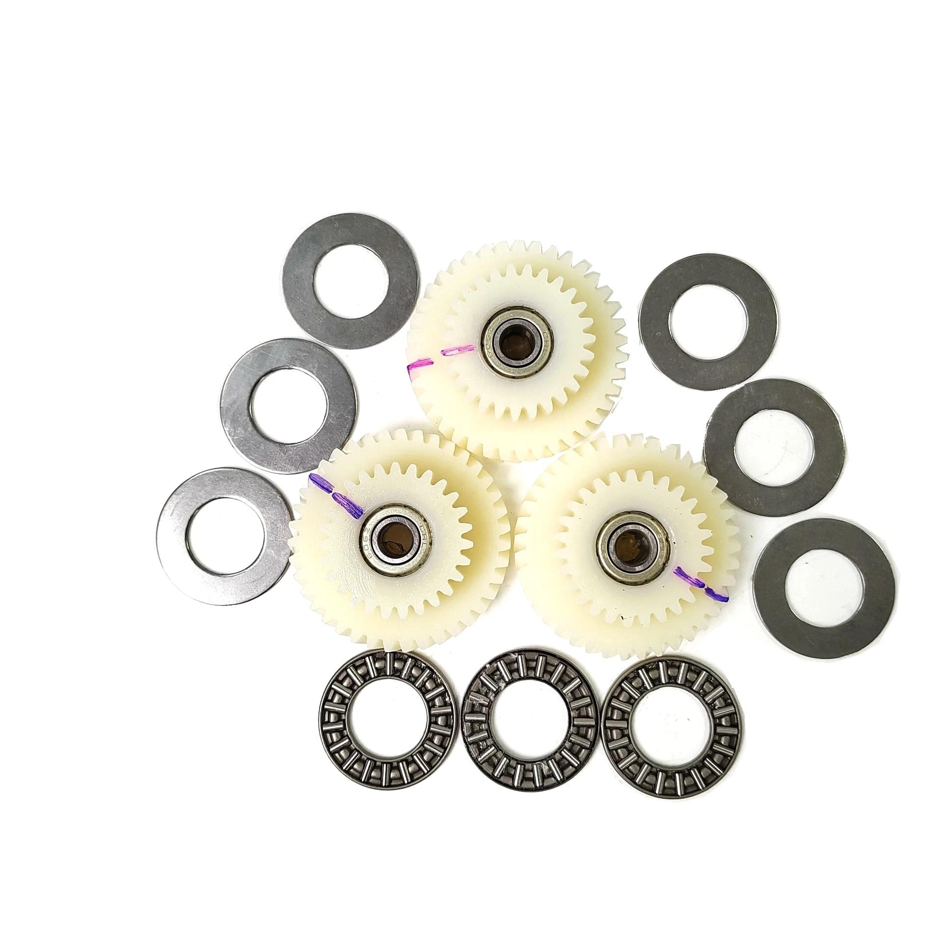 Für AKM-Motor 100SX Nylon-Getriebe-Ersatzteil, 3 Stück, 27–39 Zähne, spiralförmig, intern mit Lager