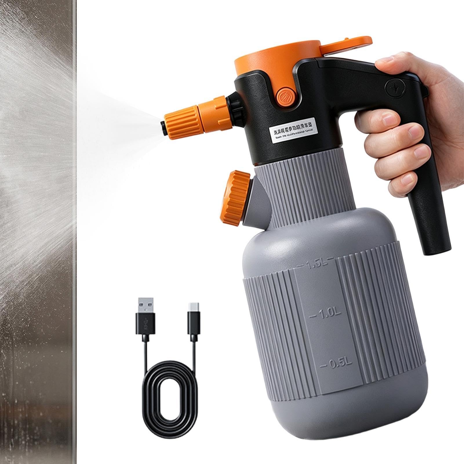 Botella de spray de espuma de 1,5 L ajustable automática recargable por USB