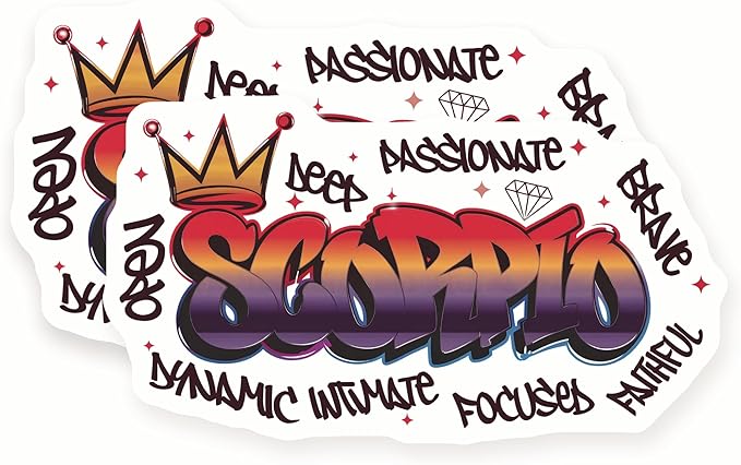 Scorpio Stickers - Zodiac Sign - Astrology - Horoscope - 2 Pack 5