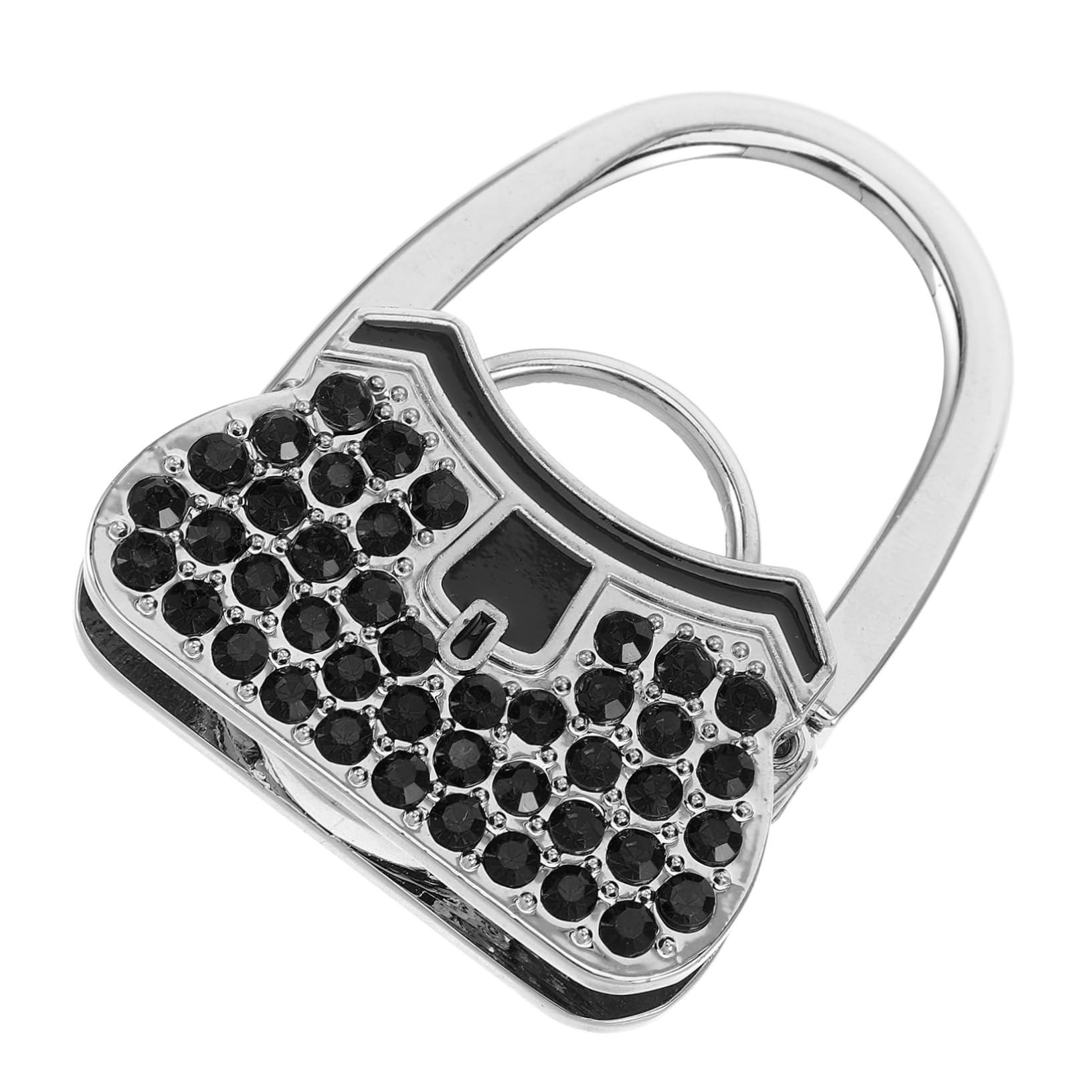 Homoyoyo Purse Hanger with Sturdy Lock Rhinestone Handbag Hook for Tables Portable and Lightweight Purse Holder for Daily Use and Events Fashionable Design with Heavy Duty Support