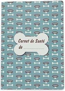 Nemau - Protège Carnet de Santé pour Chats, Chiens et Animaux Domestiques - Gomme Expansée - Fabriqué en France - Durable et Résistant - Modèle Os de Chien